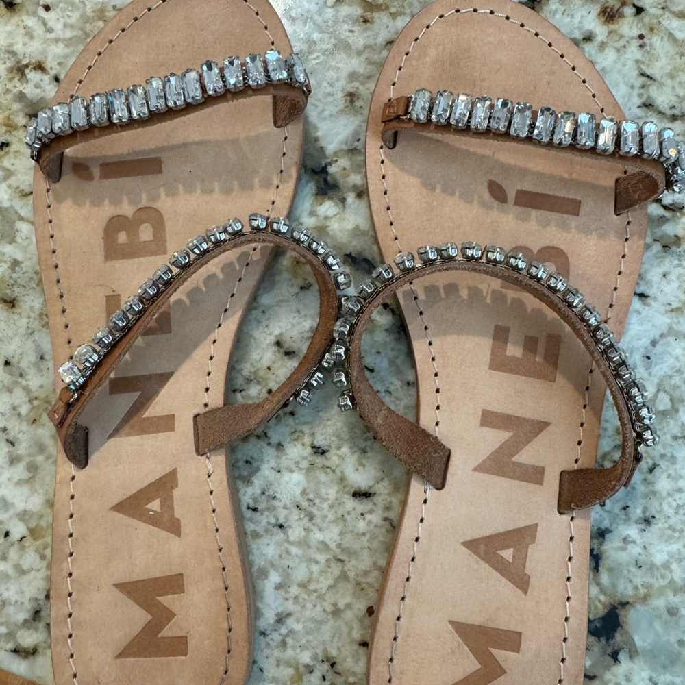 Manebi rhinestone sandals 38